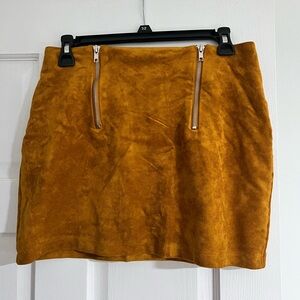Burnt Orange felt skirt - mini
